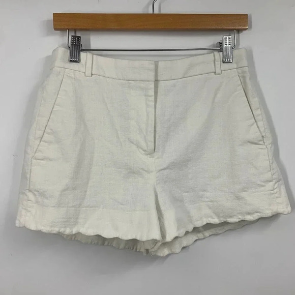 J.Crew Women's 3" Inseam With‎ Scalloped Hem Slash Pocket Shorts Size 4 - Picture 1 of 12